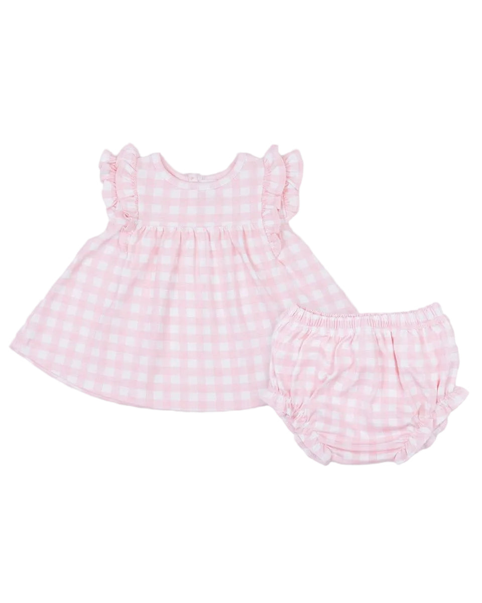 Pink Gingham Bloomer Set