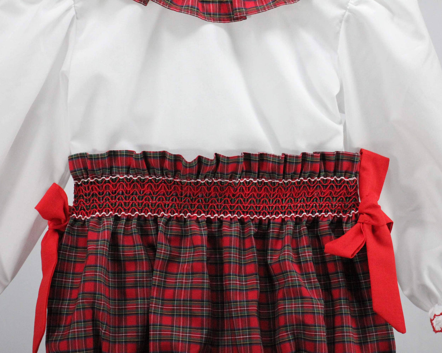 Red Christmas Plaid Sarah Set: 3M