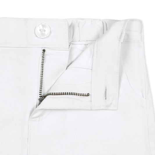 White Stretch Chino Shorts