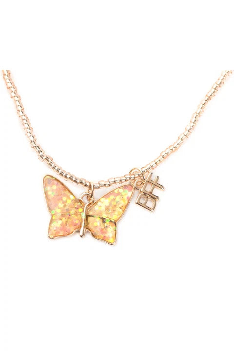 BFF Butterfly Share & Tear Necklace (2pc)