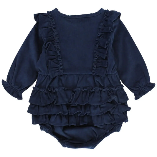 Navy Corduroy Bubble Romper