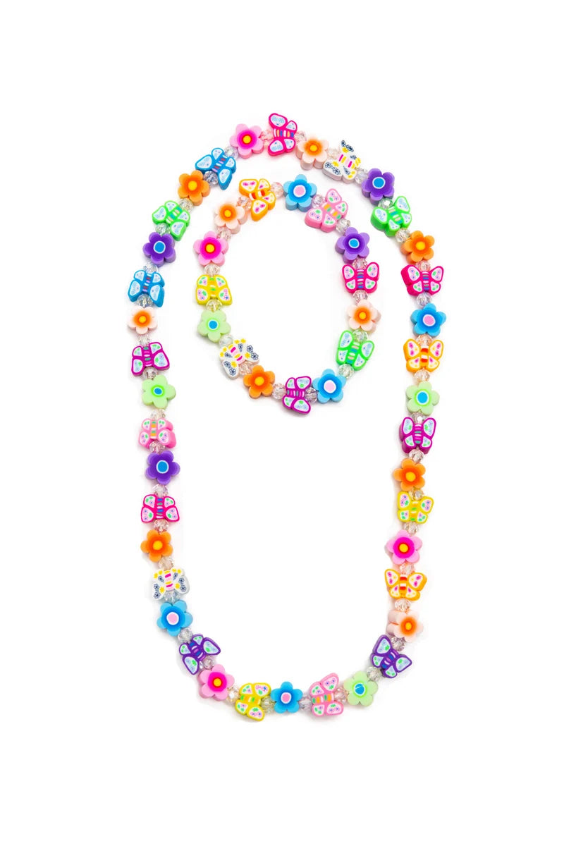 Flutter Flowers Necklace/Bracelet Set (2pc)
