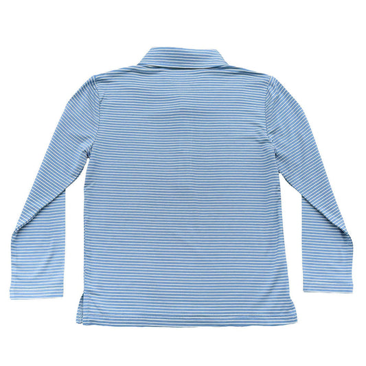 LS Polo Blue/White Stripe