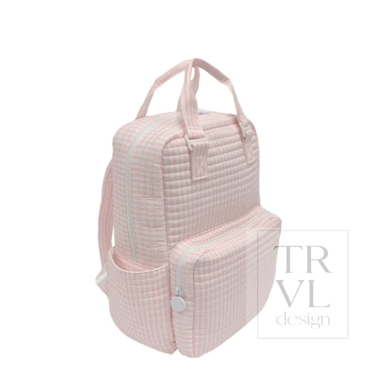 Quilted Diaper Bag- Pink Stripe