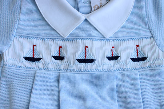 Sailboat Bubble Cotton (Blue)
