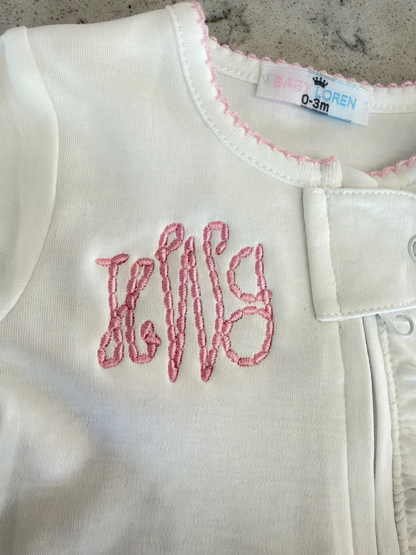 Harleigh Pink Ruffle Footie
