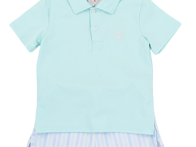 Seaside Stripe Polo Set