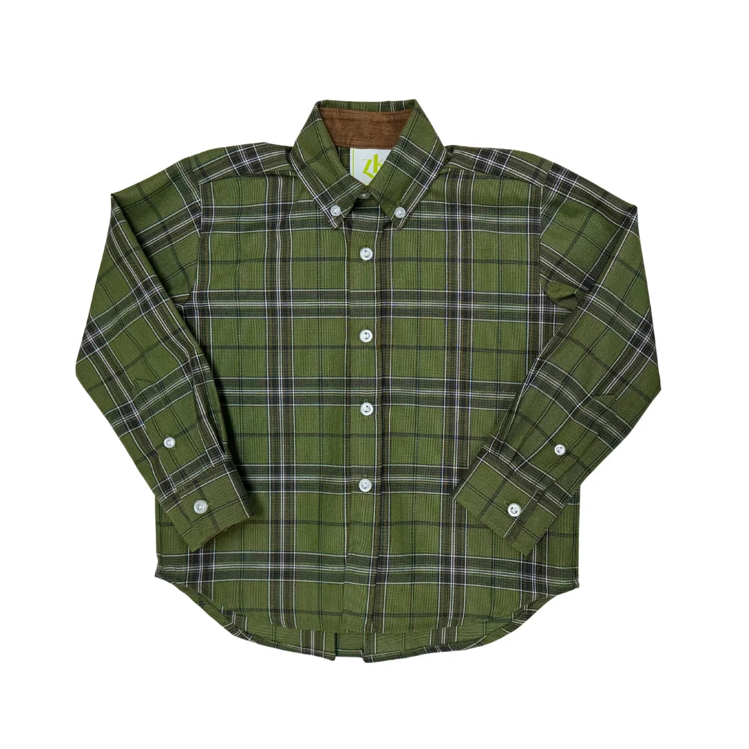 Olive Highland Collard Shirt