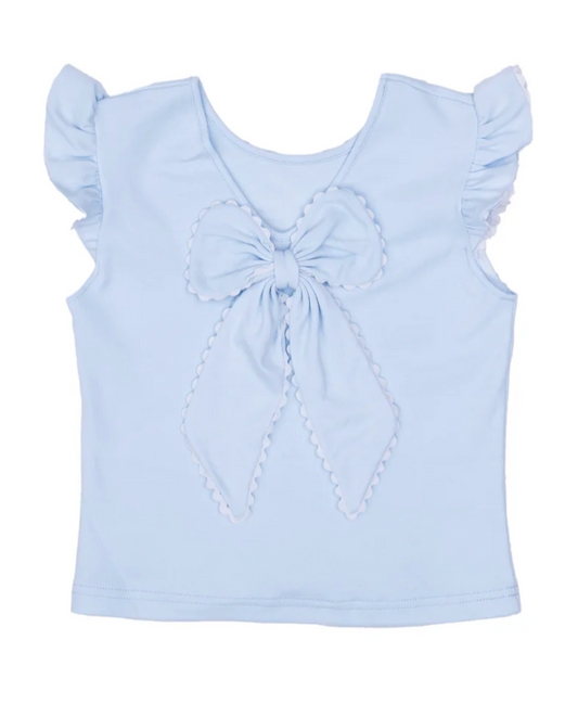 Light Blue Bow Tee