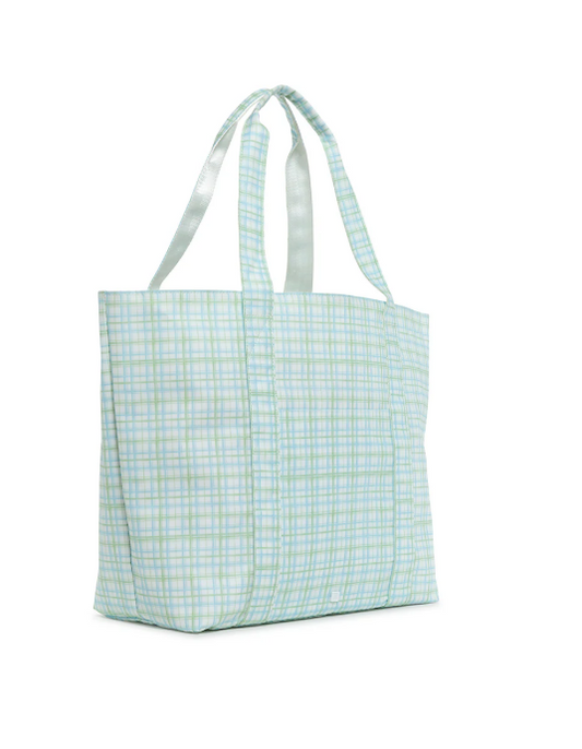 Jumbo Tote Plaid Green