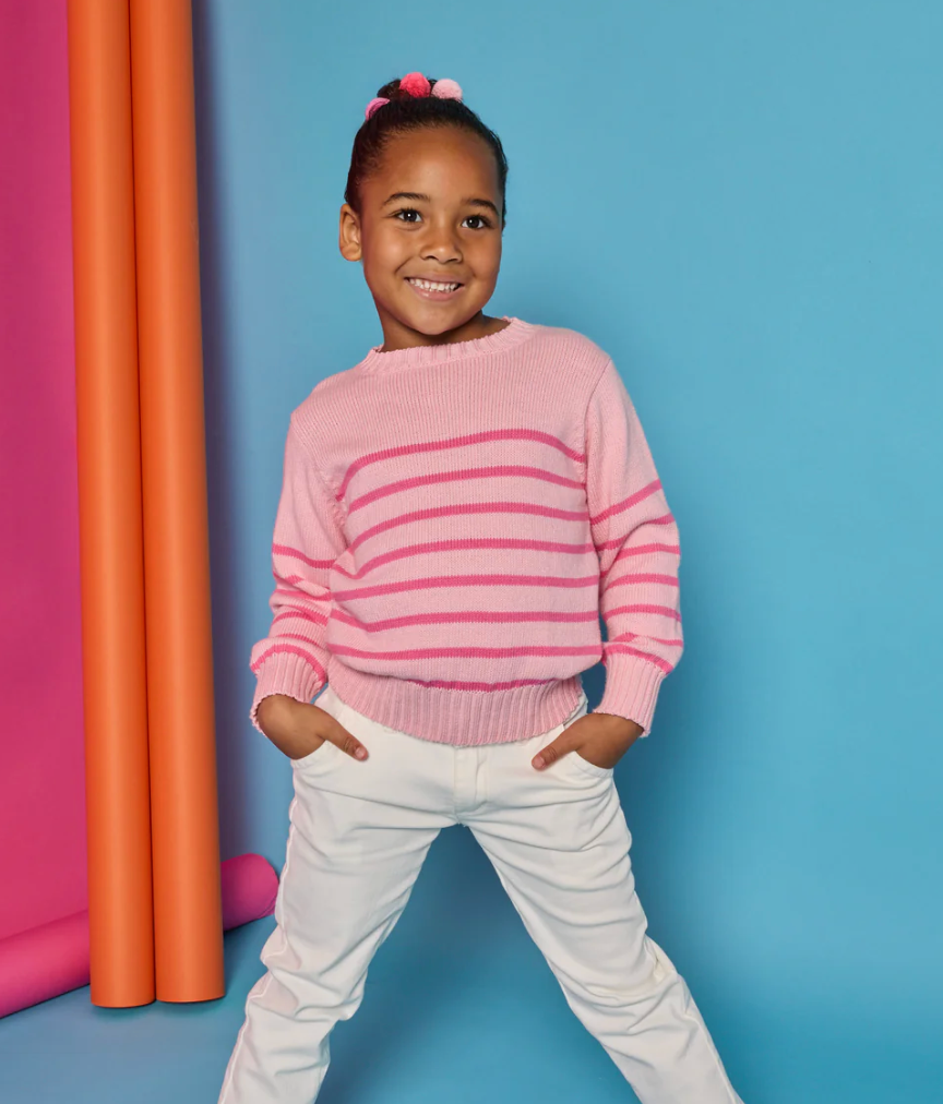 Pink Striped Sweater