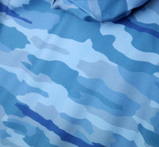 Blue Camo Lightweight Hoodie