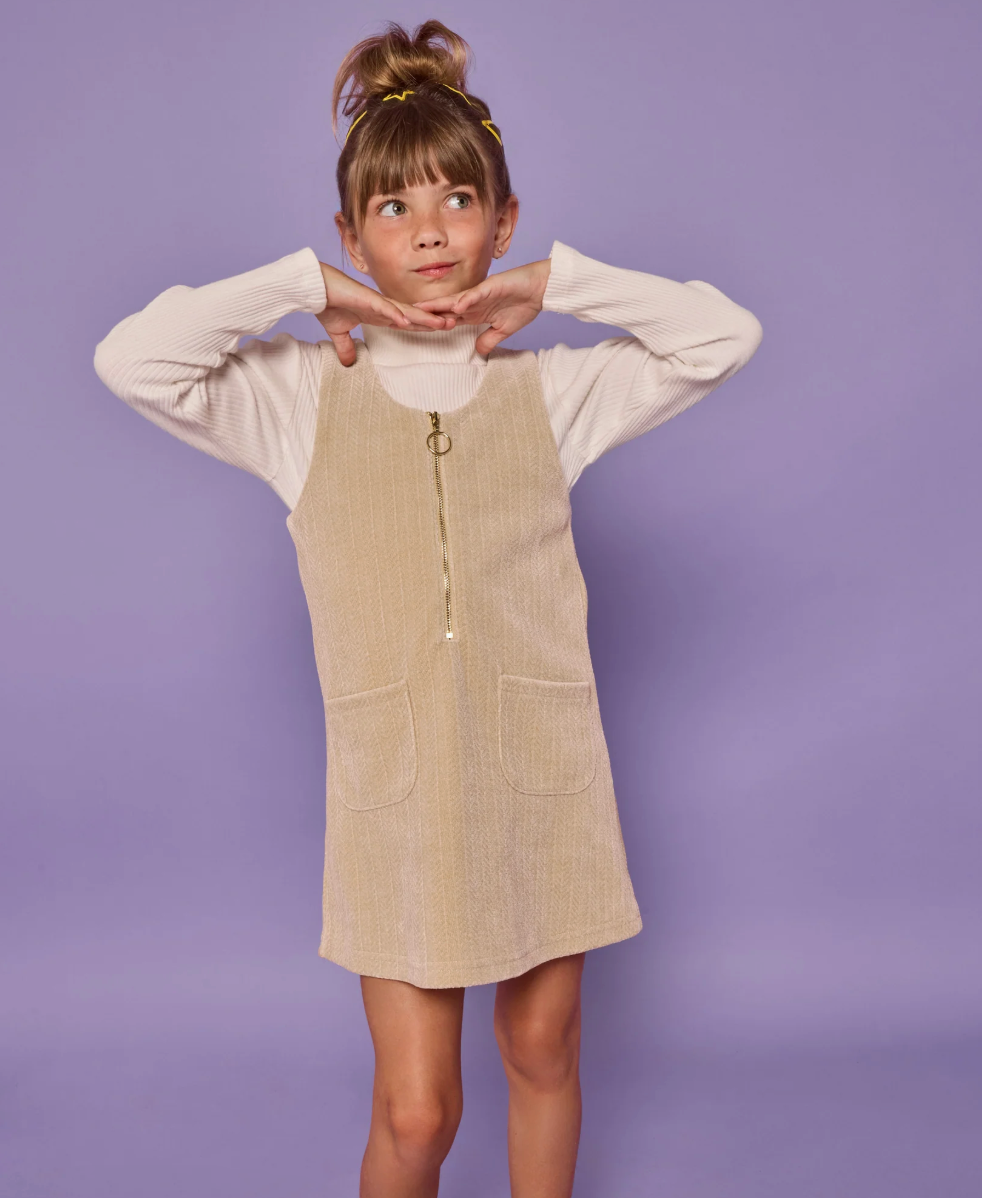 Retro Jumper - Stone Herringbone Corduroy
