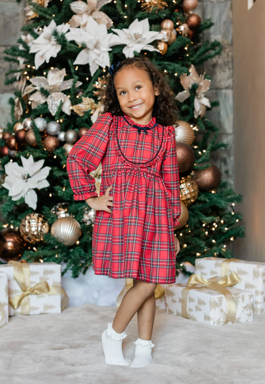 Red Plaid Angie LS Dress