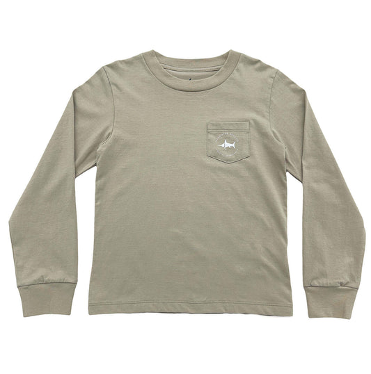 Shark Graphic Tee LS Taupe