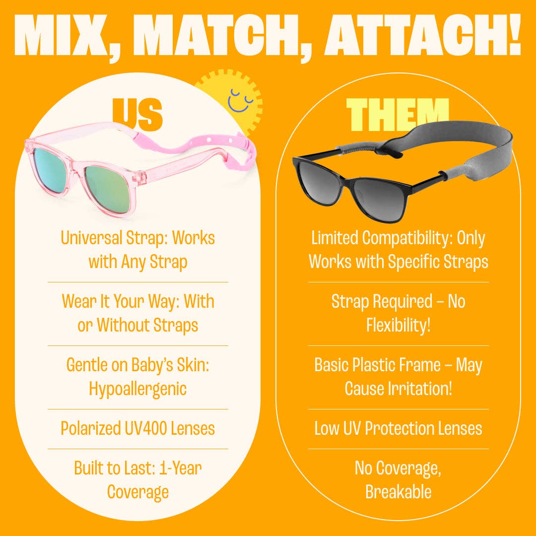 Transparent Pink Baby Sunglasses