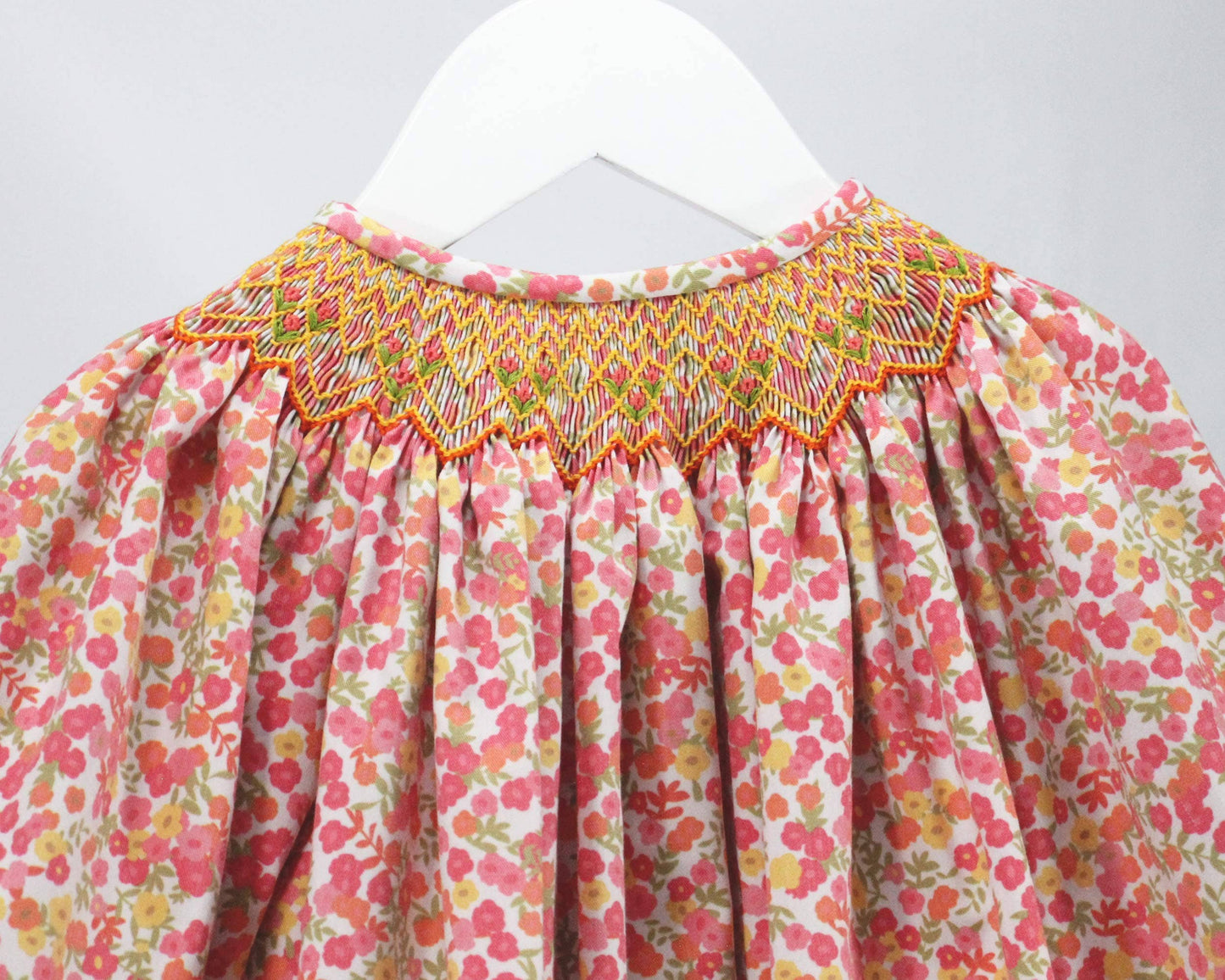 Red and Blues Flowers Ellie Dress