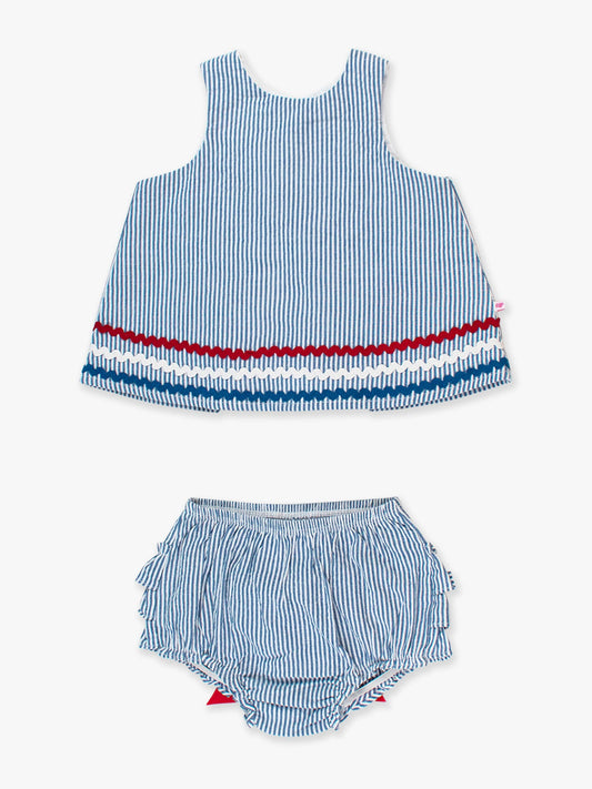 America Seersucker Bloomer Set