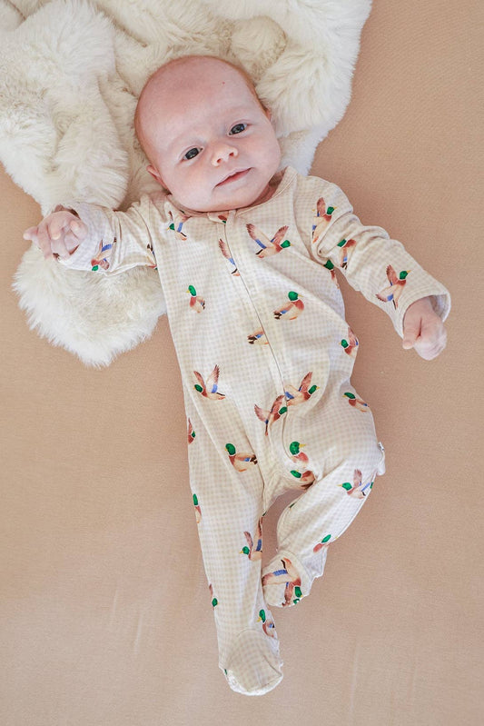 Little Mallard Zipper Footie