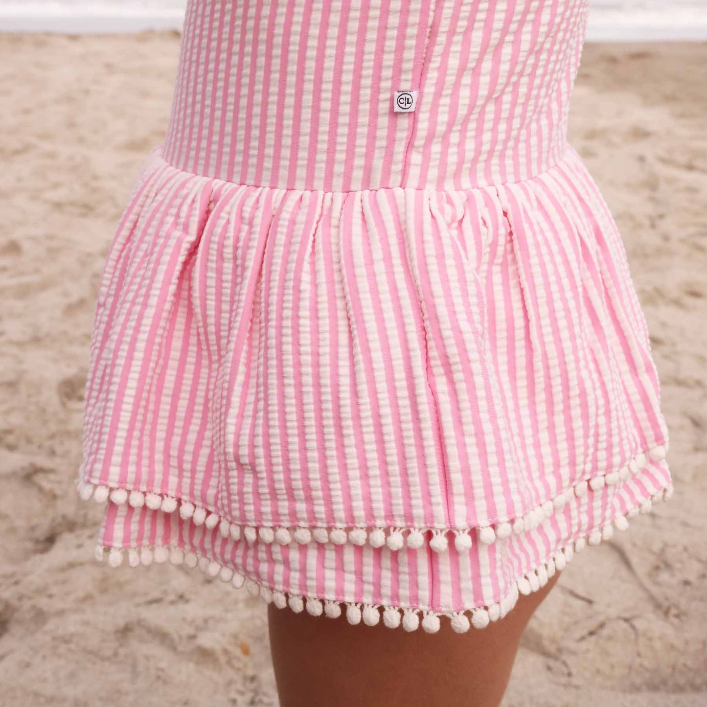 Seersucker Pink Swim