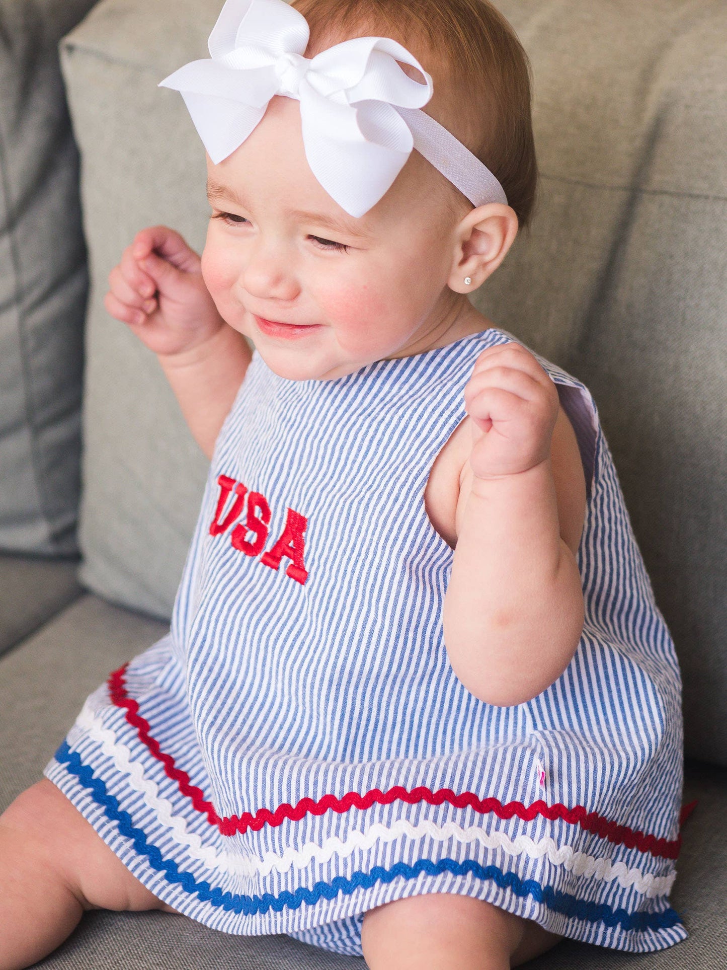 America Seersucker Bloomer Set
