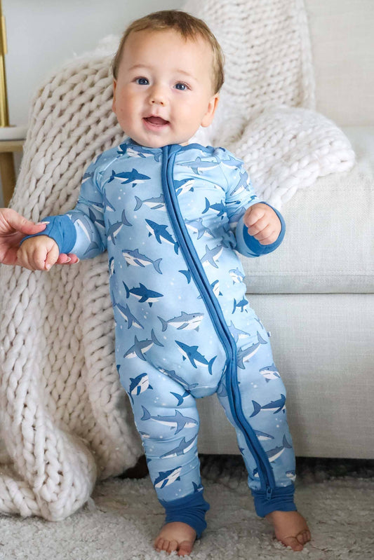Convertible Zip Romper | Fin Friends