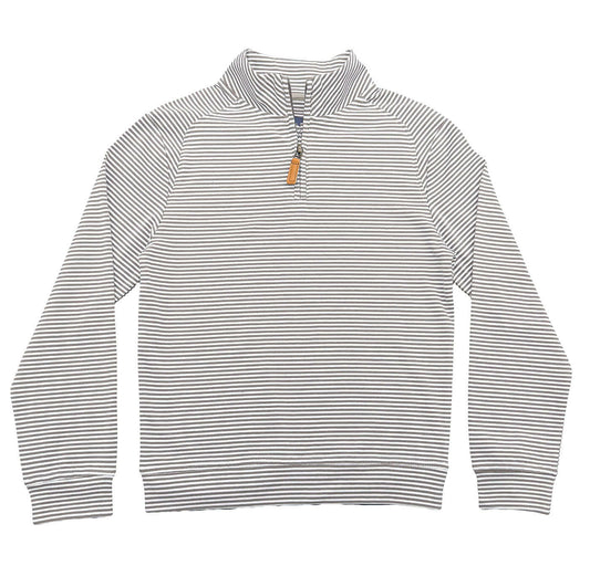 Collins Quarter Zip Khaki Stripe
