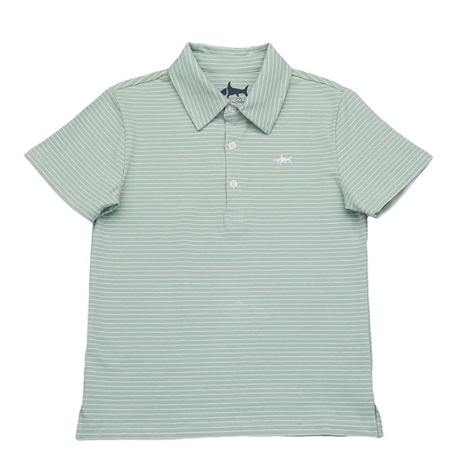Banks SS Polo Seafoam/White Stripe 