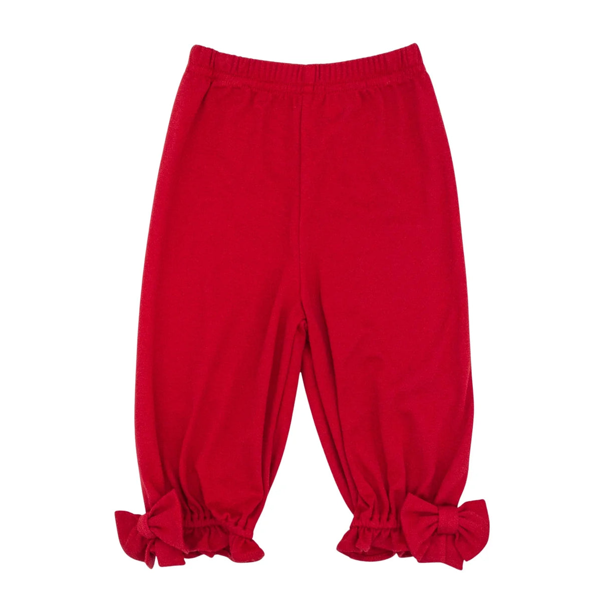Red Noelle Knit Bow Pants