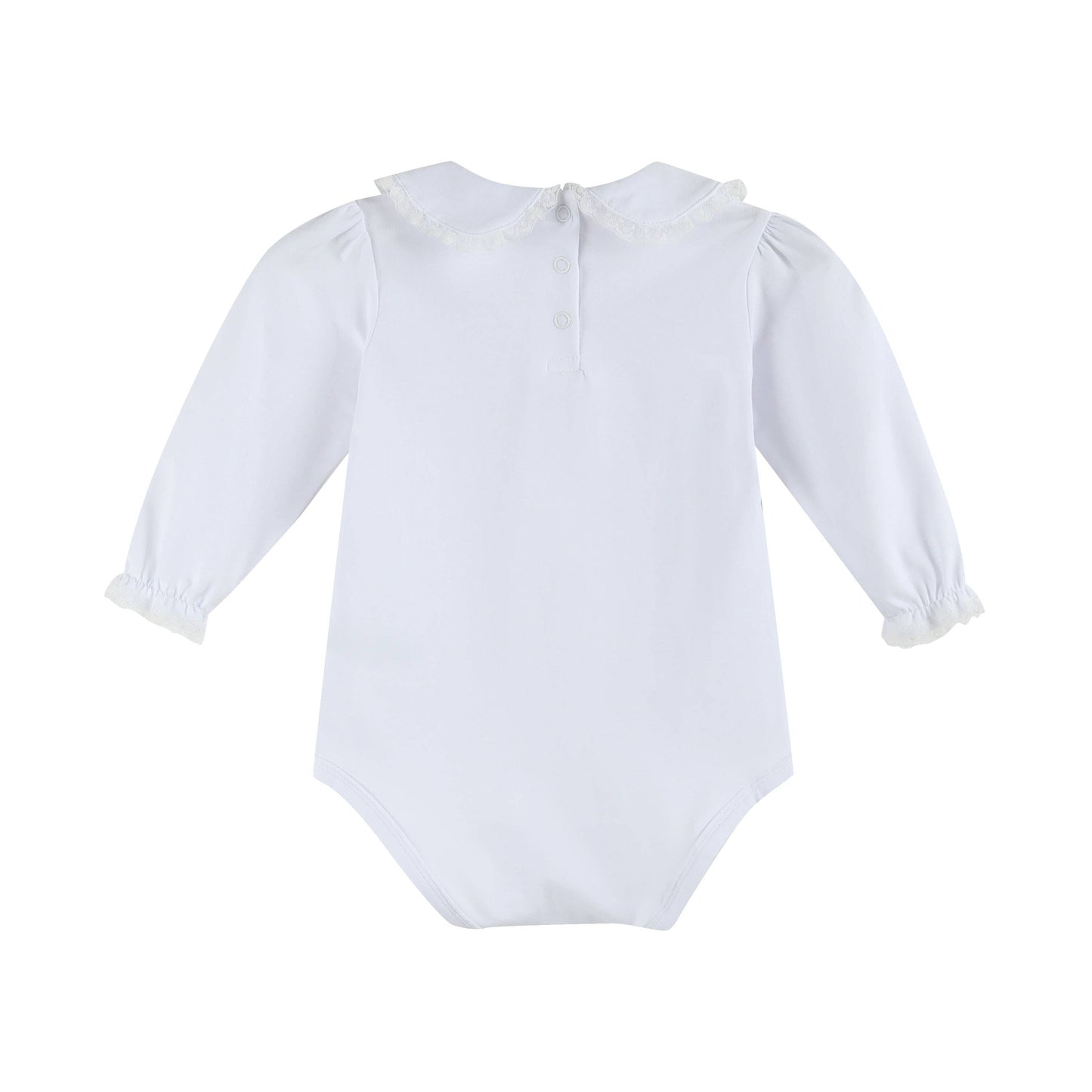 White Lace Collared Bodysuit