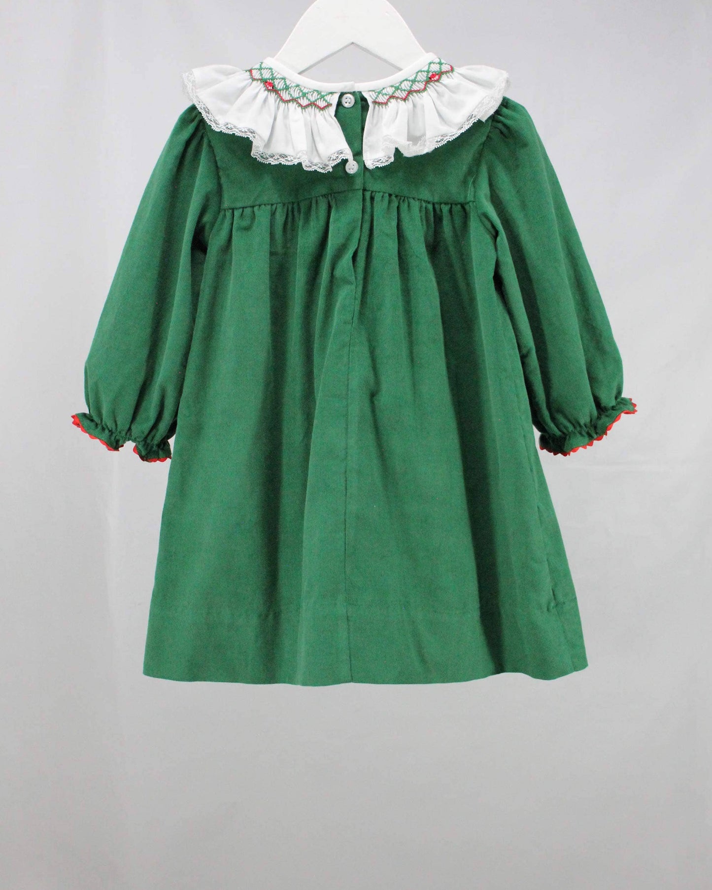 Green and White Claire Dress: 5