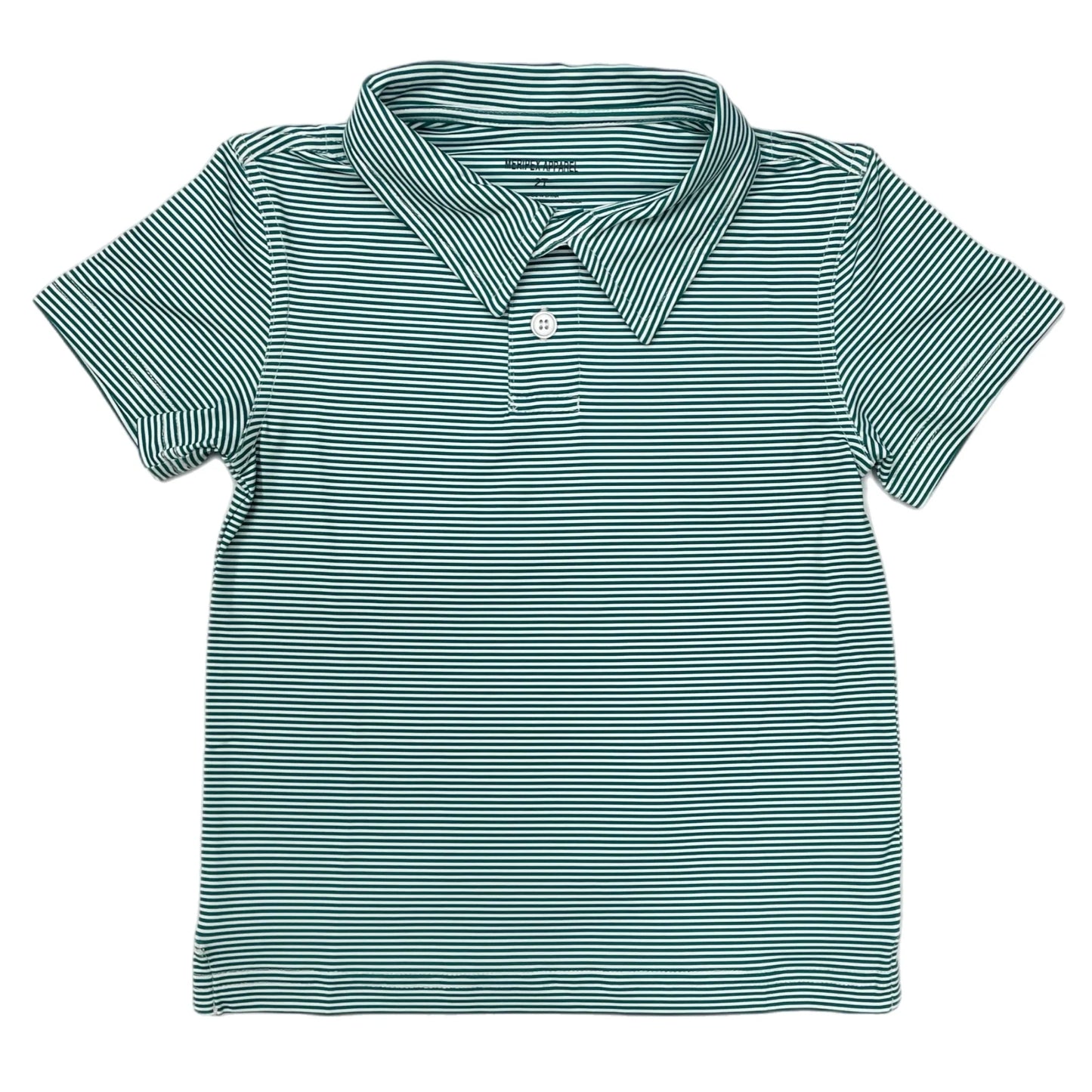 Green/White Stripe Polo