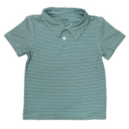 Green/White Stripe Polo