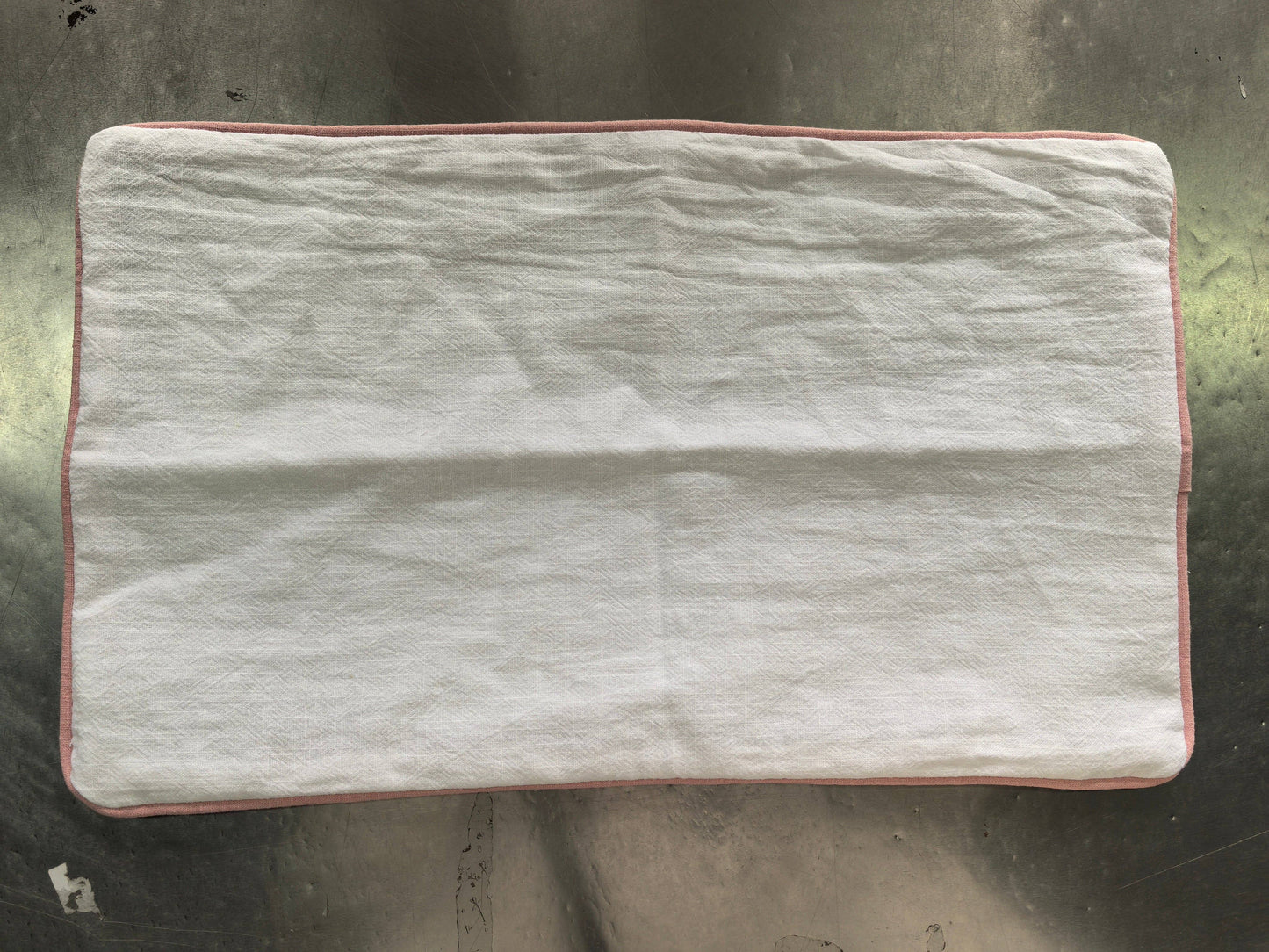 Pillow Covers: WHITE/ LIGHT BLUE TRIM