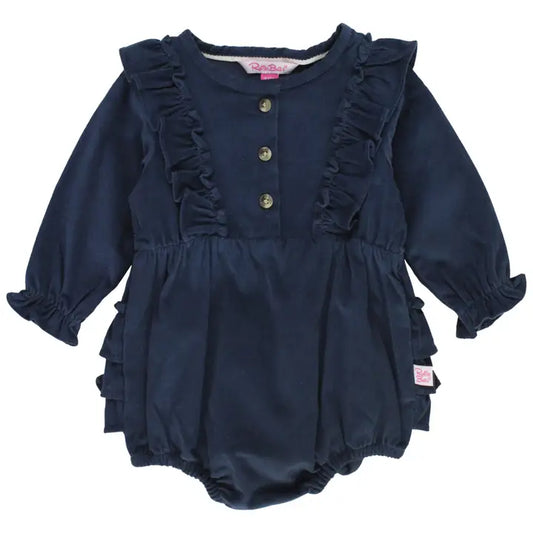 Navy Corduroy Bubble Romper