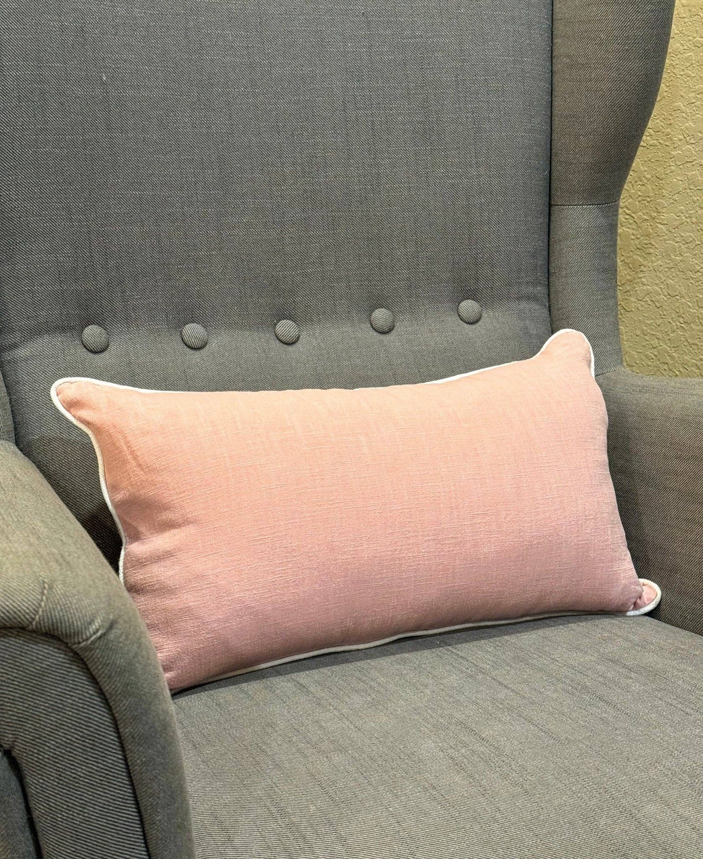 Pillow Covers: WHITE/ KHAKI TRIM