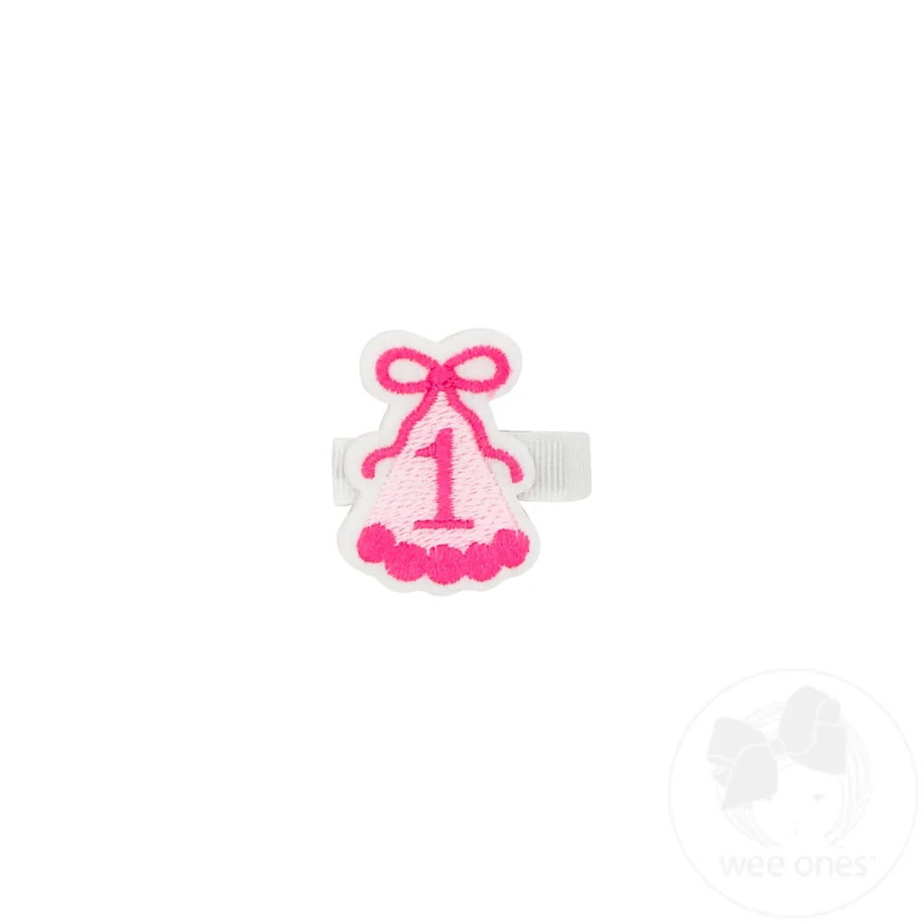 Bday Hat Bow Clip