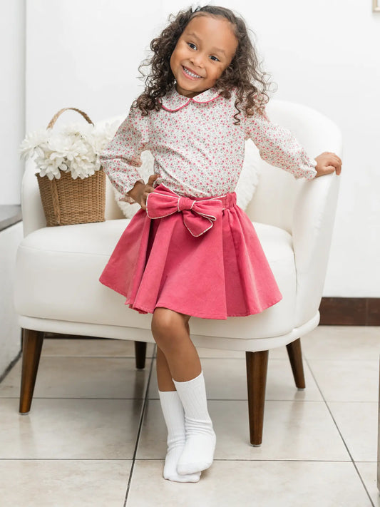 Tiny Roses Skirt Set