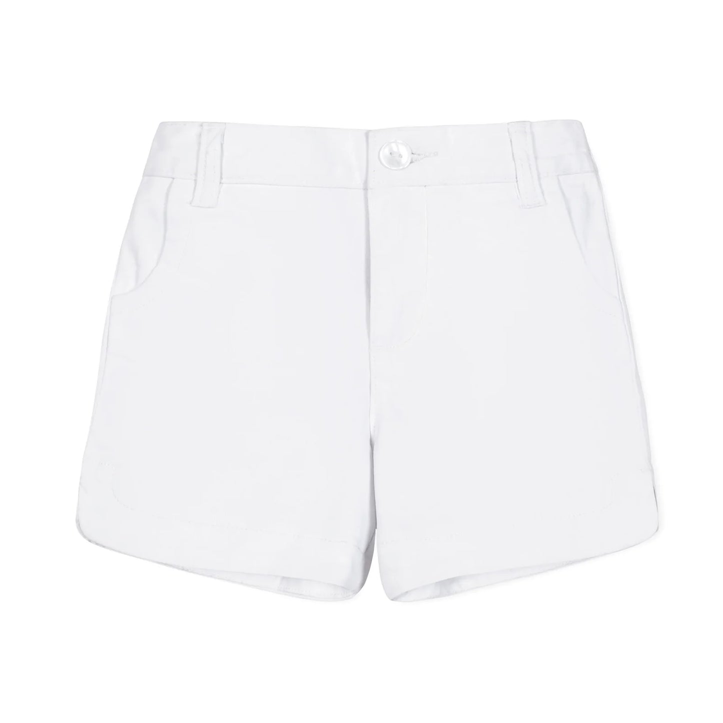 White Stretch Chino Shorts