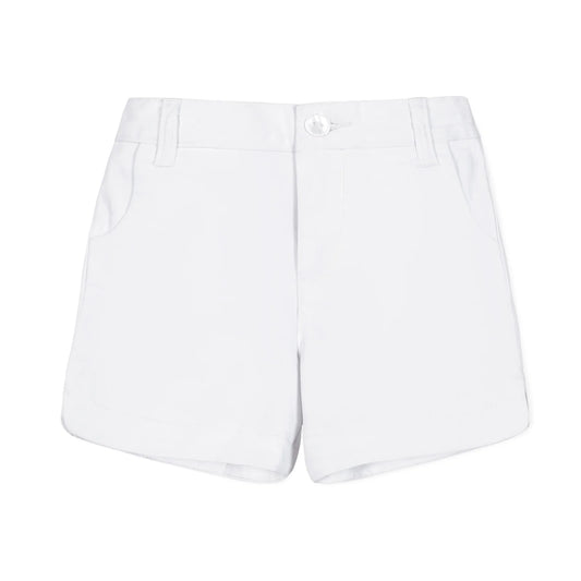 White Stretch Chino Shorts