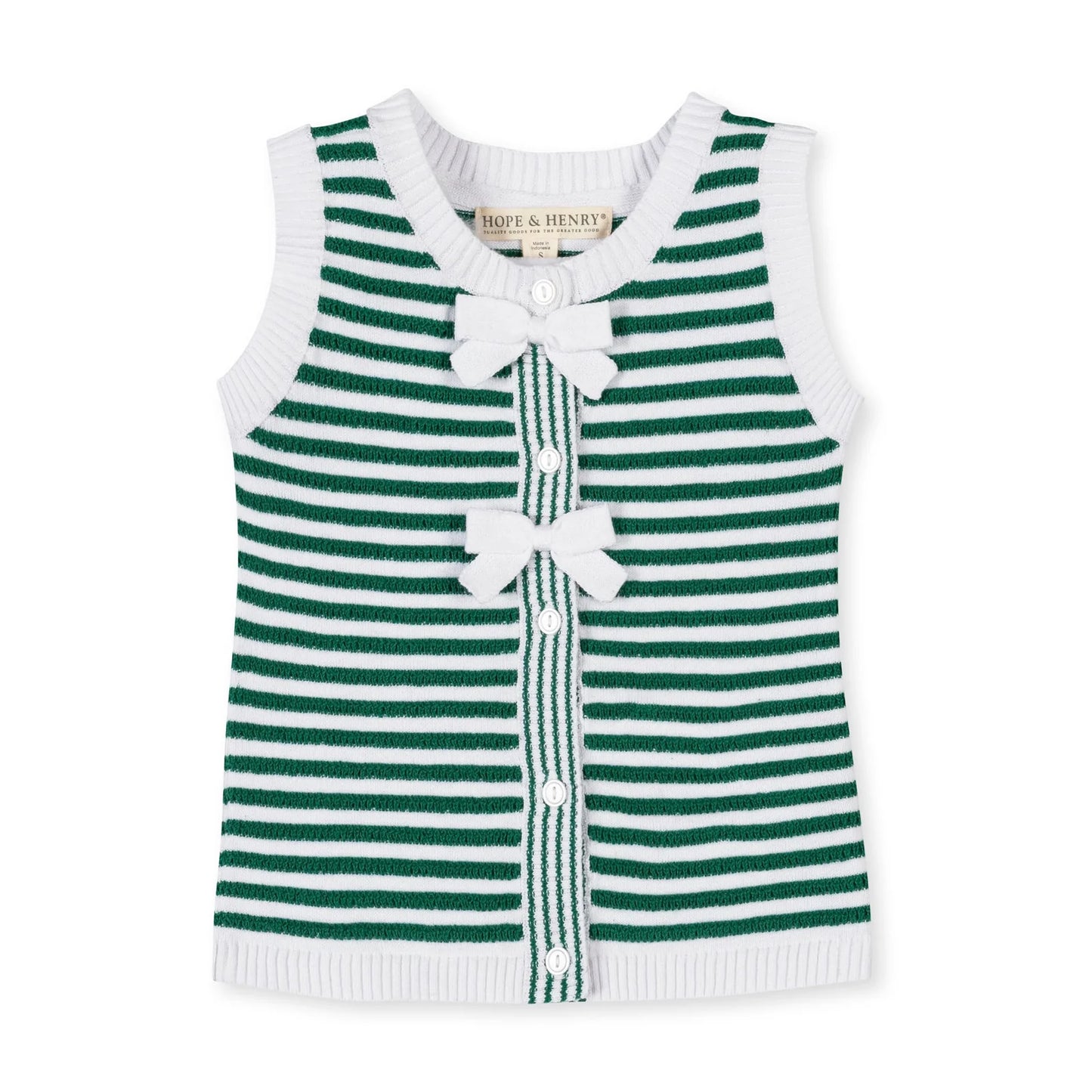 Green Stripe Sweater Tank