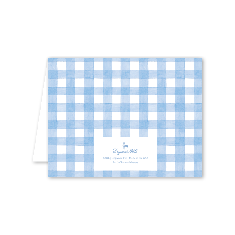 Gingham Baby Blue