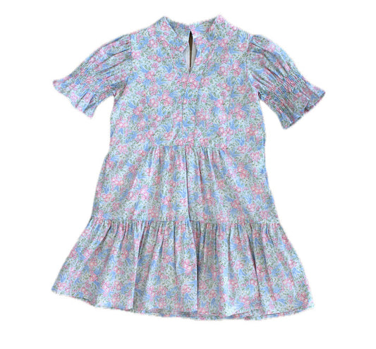 Carmen Pink/Blue Floral Dress