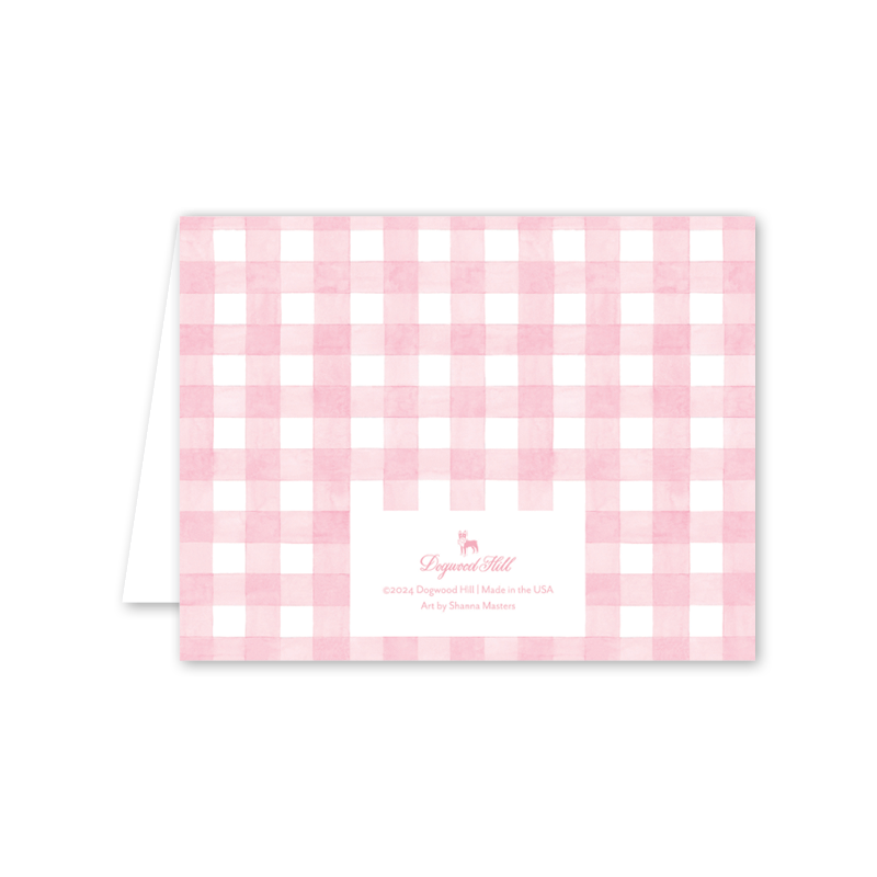 Gingham Baby Pink