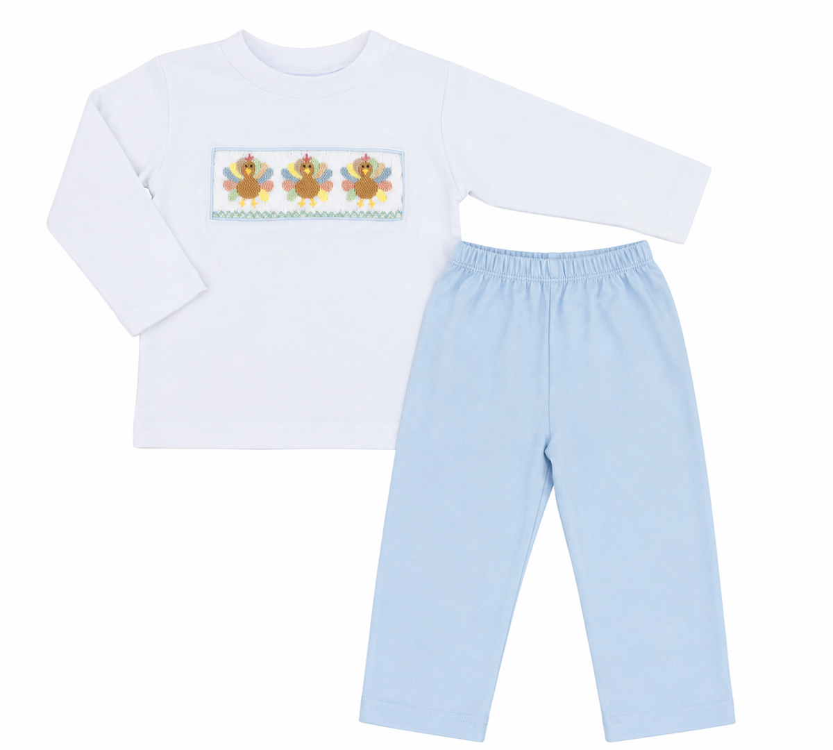 Turkey Smocked LS Pant Set