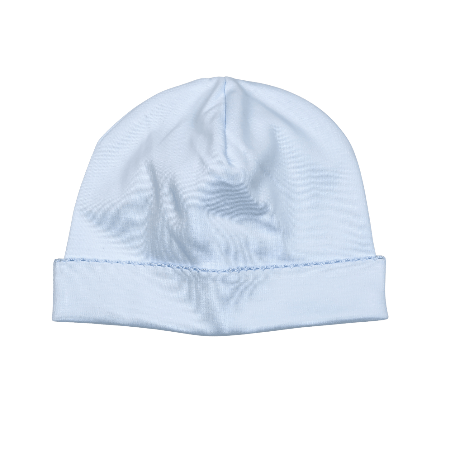 Blue Pima Beanie Blue Trim