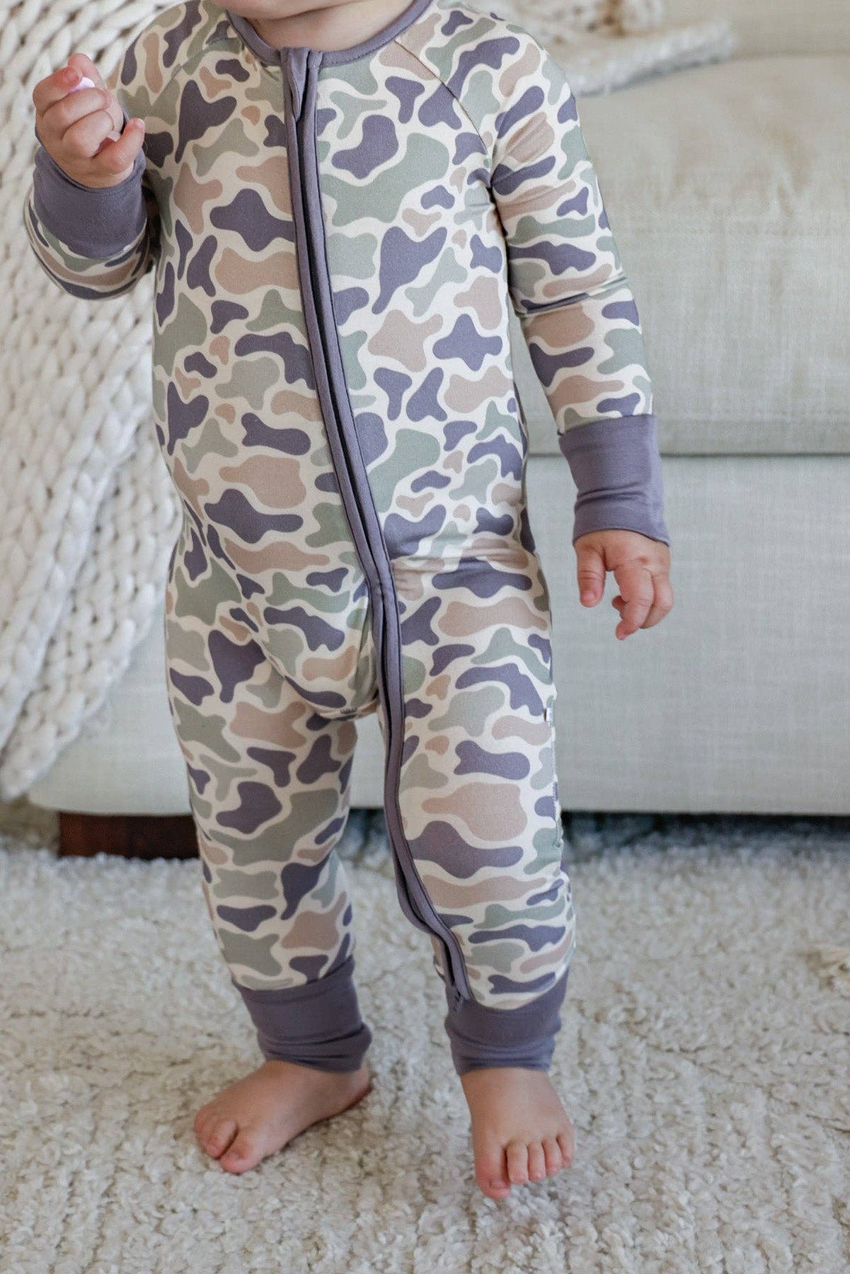 Camo Cutie Zip Romper