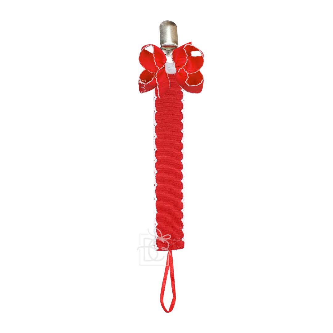 Pacifier Clip w/ Detachable Bow