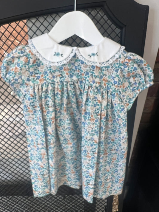 Gracie Floral Lace Collar Dress