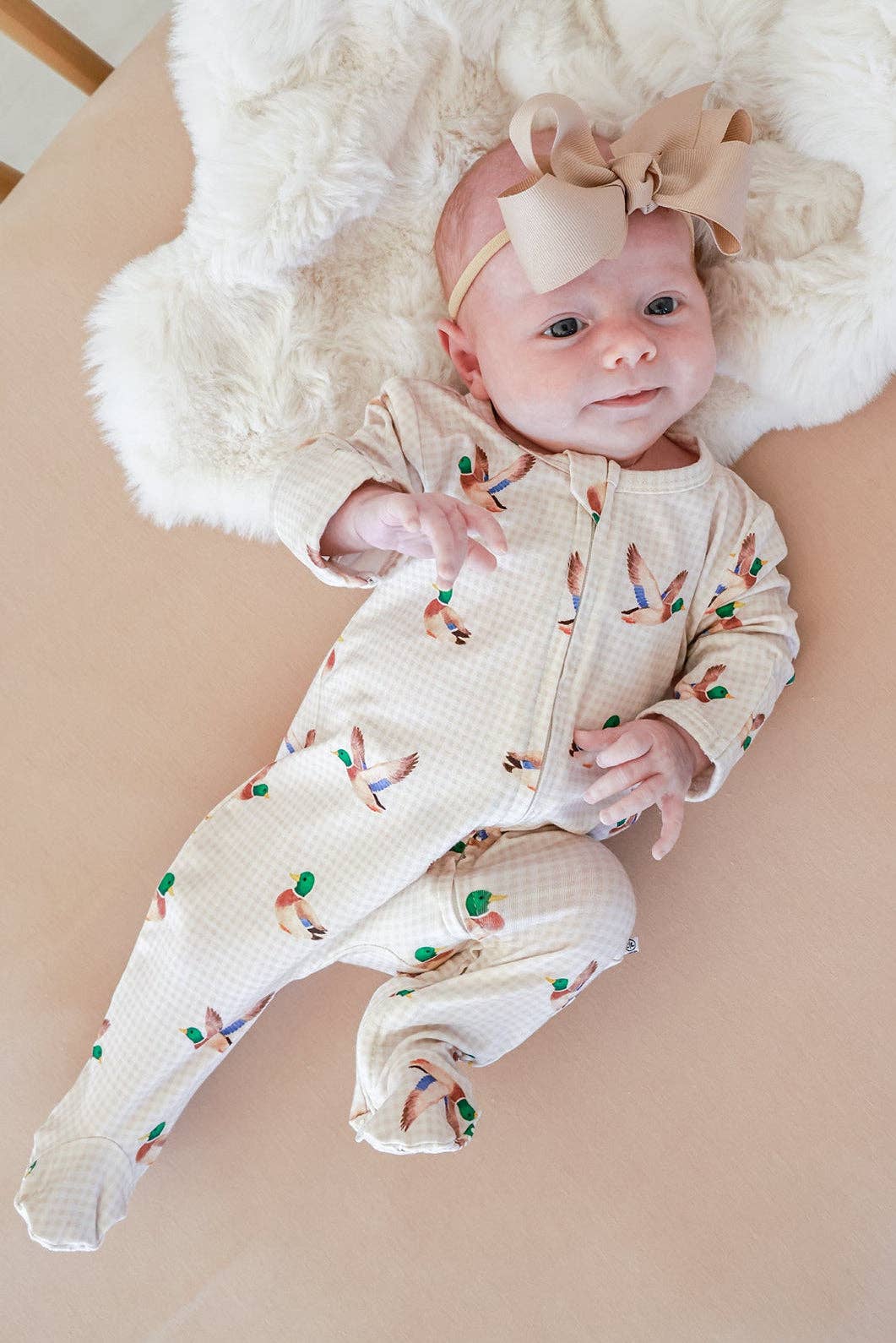 Little Mallard Zipper Footie